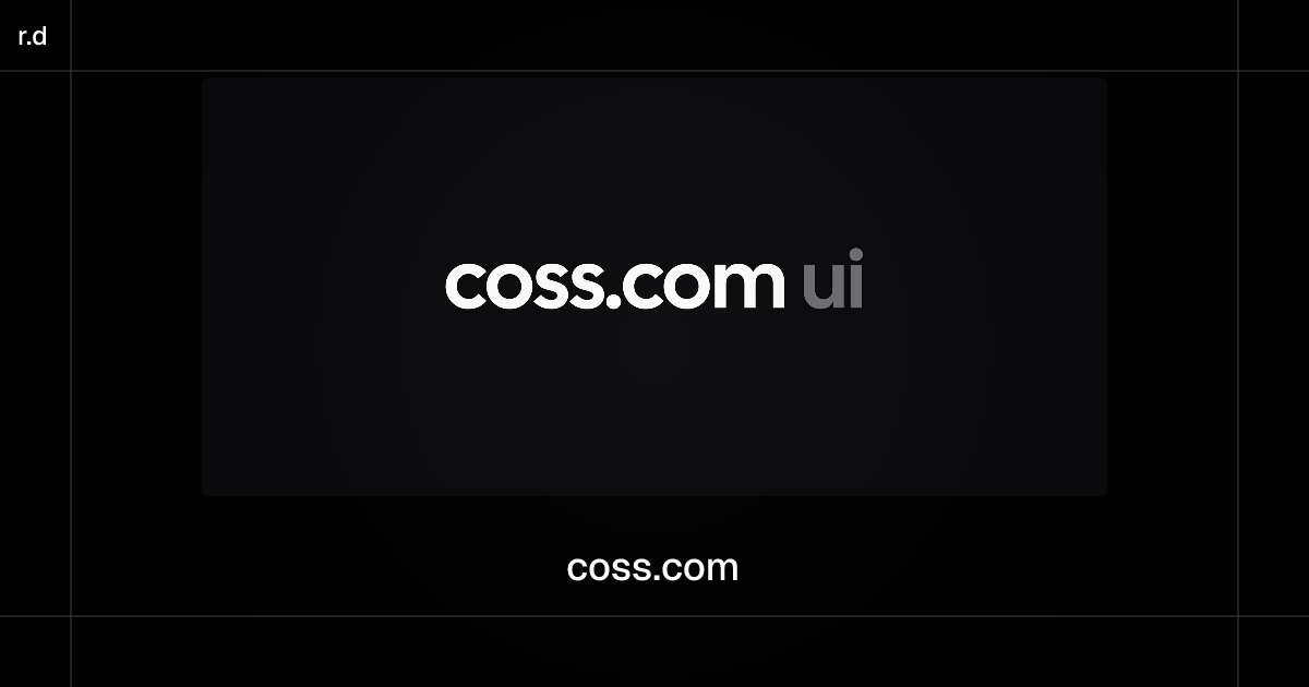 Coss UI registry preview