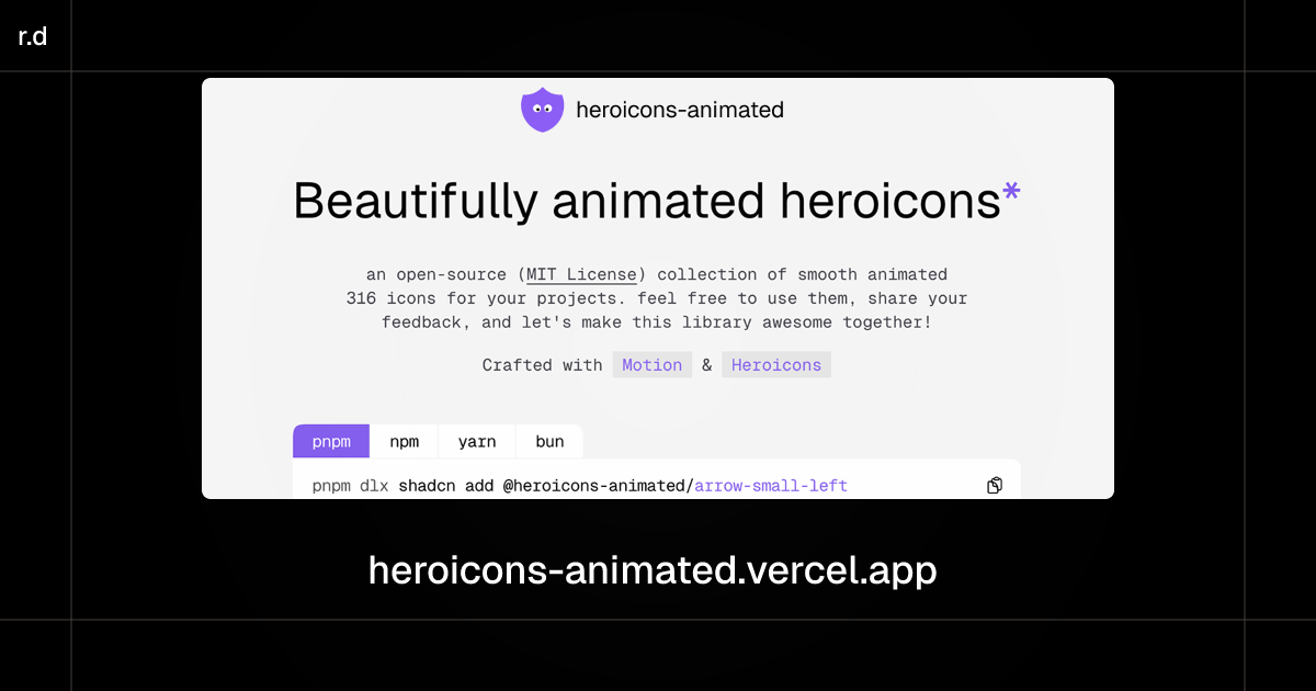 heroicons-animated registry preview