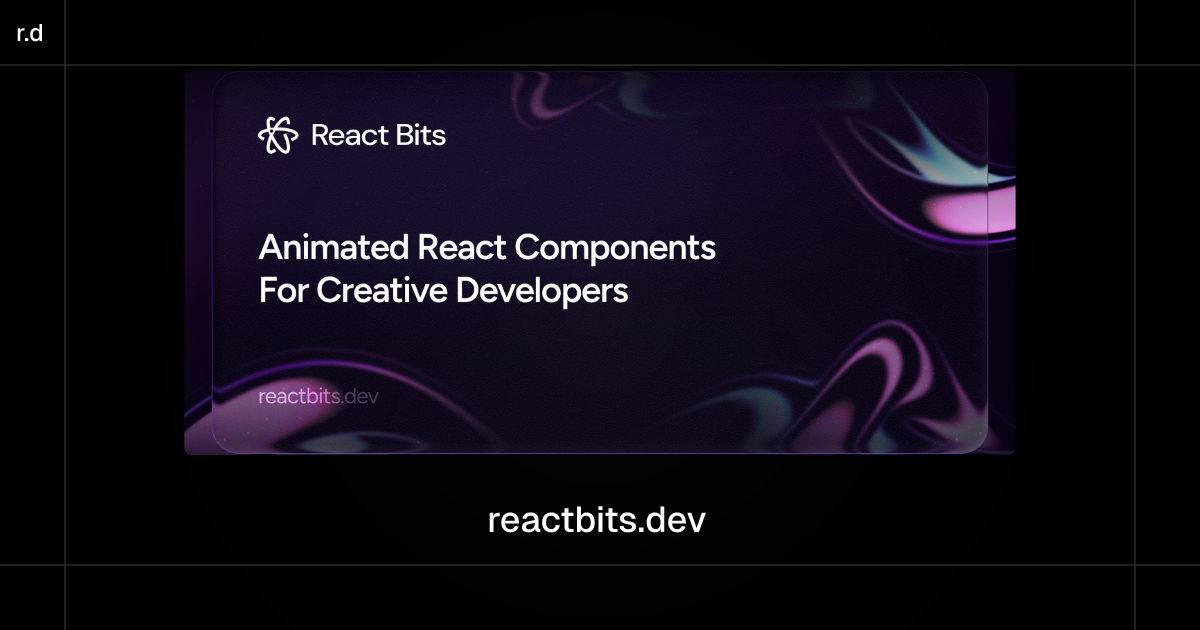 React Bits registry preview