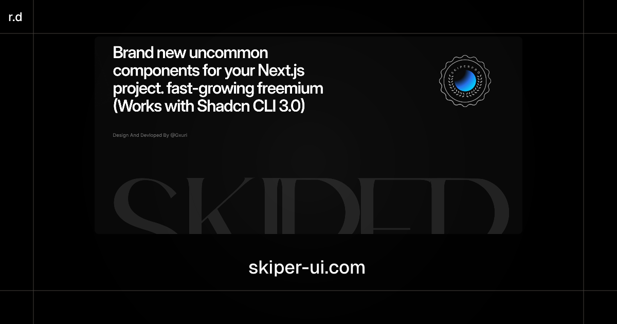 Skiper UI registry preview