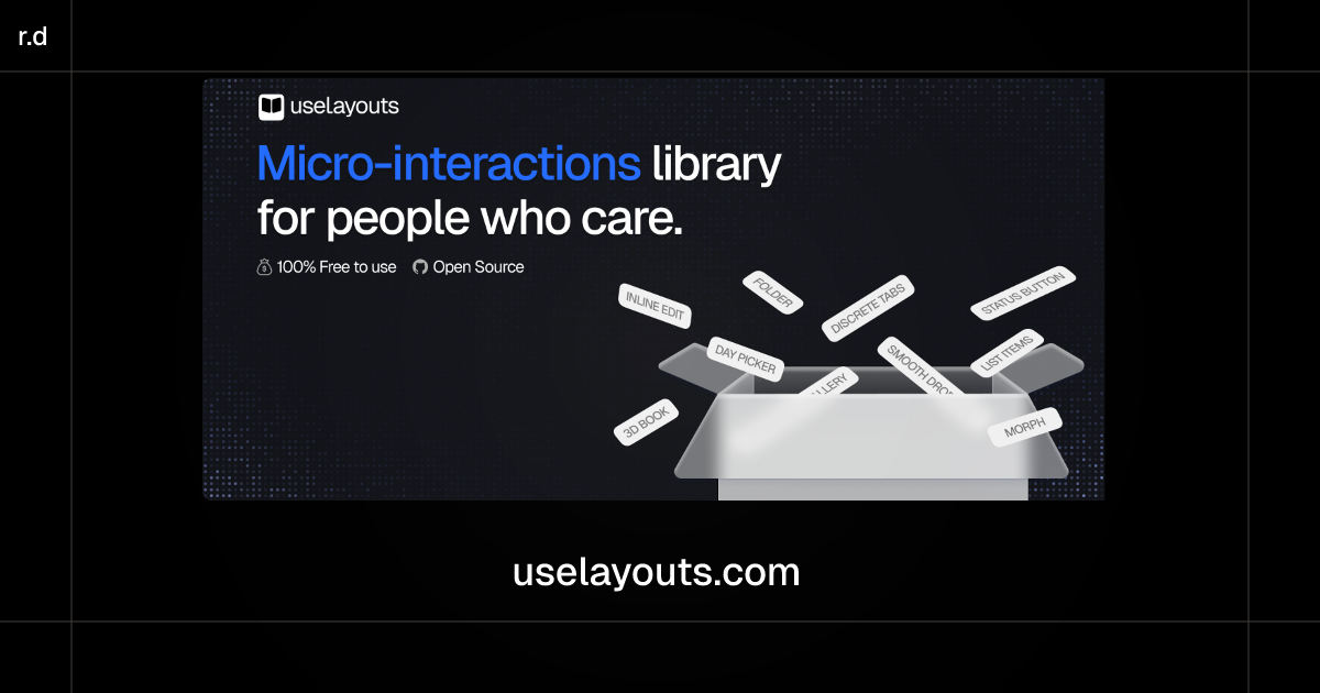 useLayouts registry preview