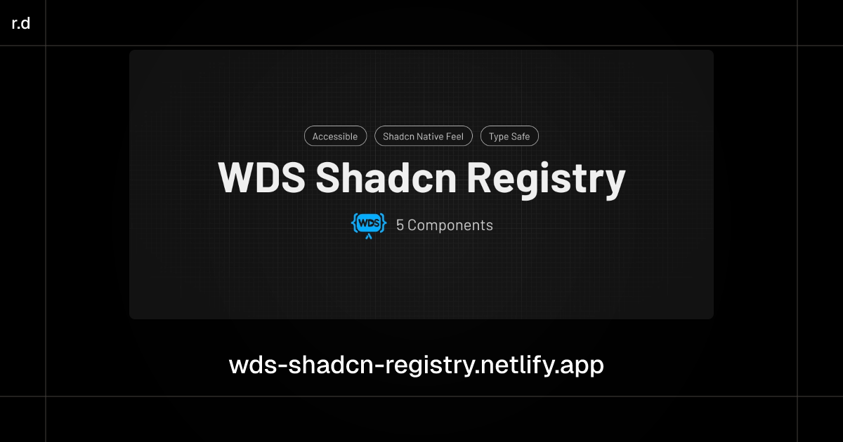 WDS Shadcn Registry registry preview