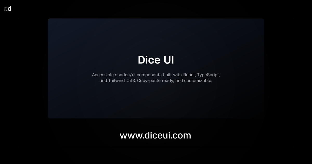 Dice UI registry preview